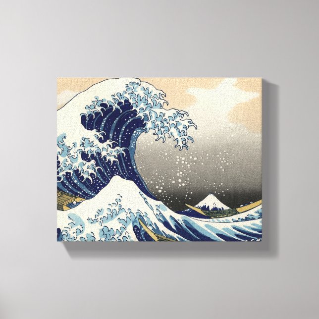 Impressão Em Tela Excelente Wave de Kanagawa Oriental Fine Art (Frente)