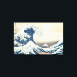 Impressão Em Tela Excelente Wave fora de Kanagawa por Hokusai por vo<br><div class="desc">Excelente Wave fora de Kanagawa por Hokusai por volta de 1831 ... 35, 59 x 22, 94 x 1, 5 polegadas ... Azul prussiano. Uma das 36 visões do Monte Fuji, Japão. A pintura envolve a canvas, então algum trabalho está nas pontas aqui. Se preferir que a pintura inteira mostre...</div>