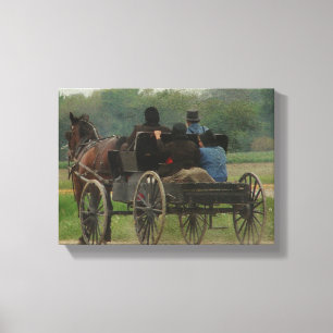 Impressão Em Tela Excursão da família de Amish