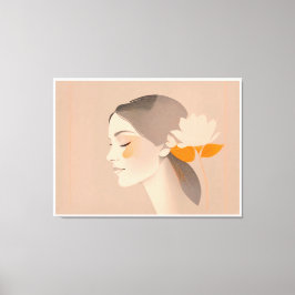 Impressão Em Tela Exotische Schönheit - Farbiges Bleistift Portrait