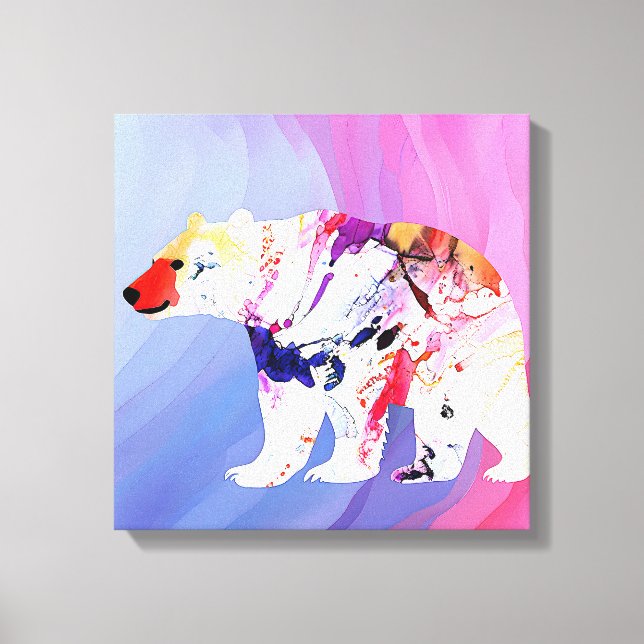 Impressão Em Tela Explorador Ártico Pastel em Aquarela       (Frente)