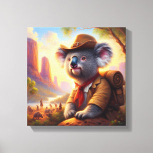 Impressão Em Tela Explorador de Koalá