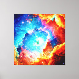 Impressão Em Tela Explorando a Arte Nebula Colorida