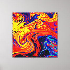 Impressão Em Tela Explorando O Padrão Colorido De Abstrato