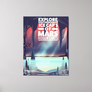 Impressão Em Tela Explore o calote polar dos lagos escondidos mars'