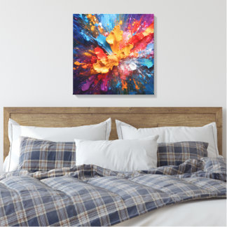 Impressão Em Tela Explosão de Cores: Abstrato