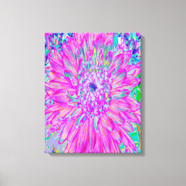 Impressão Em Tela Explosão legal de Cactus Dahlia, Azul e Roxo