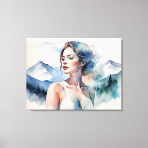 Impressão Em Tela Exposição dupla da arte feminina