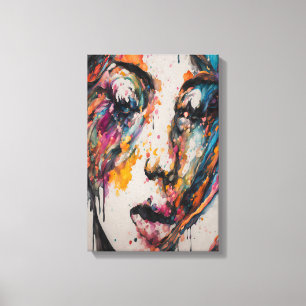 Impressão Em Tela Expressão Abstrata Vibrante - Arte de Cair no Amor