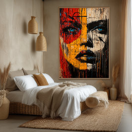 Impressão Em Tela Expressão Fragmentada Expressionista contemporâneo