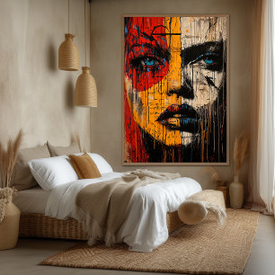 Impressão Em Tela Expressão Fragmentada Expressionista contemporâneo
