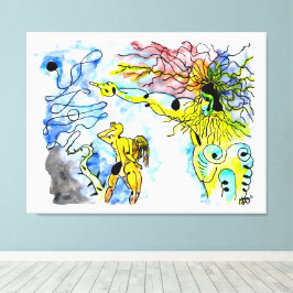 Impressão Em Tela EXPULSION FROM PARADISE -Ink and watercolor