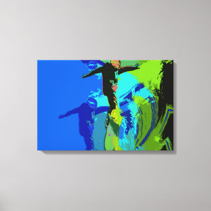 Impressão Em Tela Extreme Riding - Snowboarders  