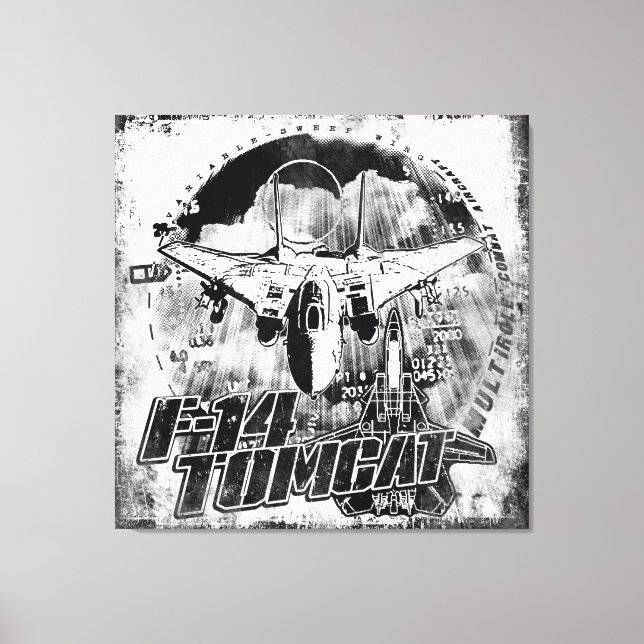 Impressão Em Tela F-14 Tela Tomcat Imprimir Tela Estreita (Frente)