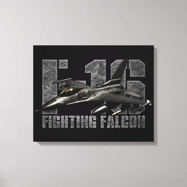 Impressão Em Tela F-16 Falcão de Luta (Frente)