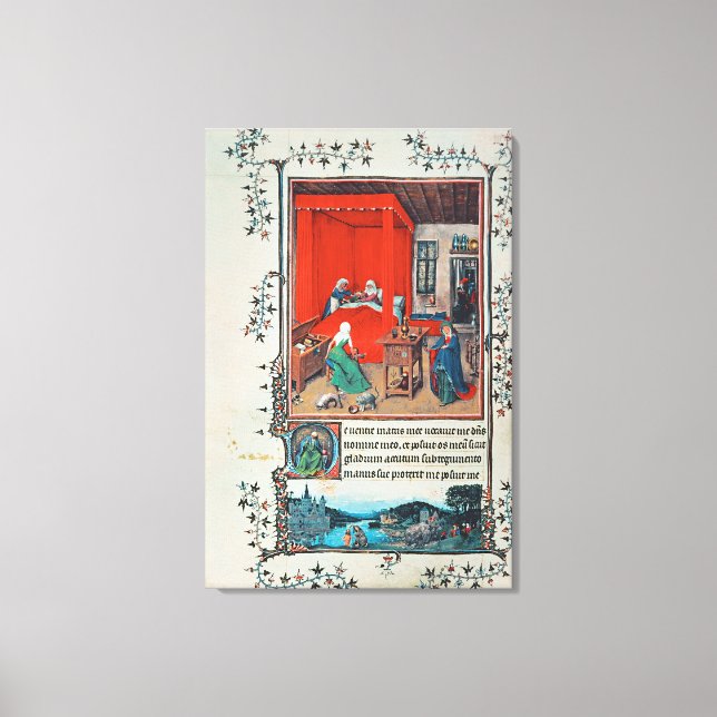 Impressão Em Tela f.93v O Nascimento de João Batista e Baptis (Frente)