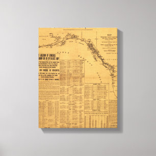 Impressão Em Tela Fábricas de conservas Salmon do mapa noroeste