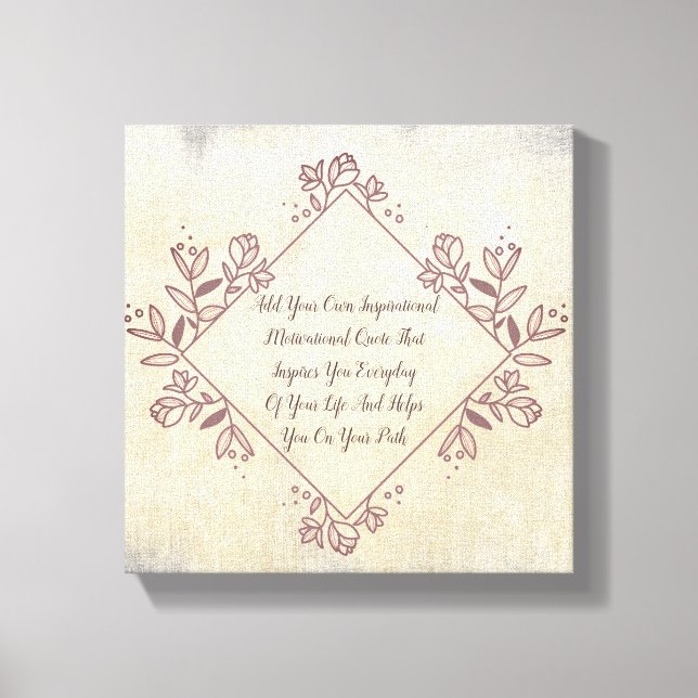 Impressão Em Tela Faça a sua própria cotação motivacional personaliz (Frente)