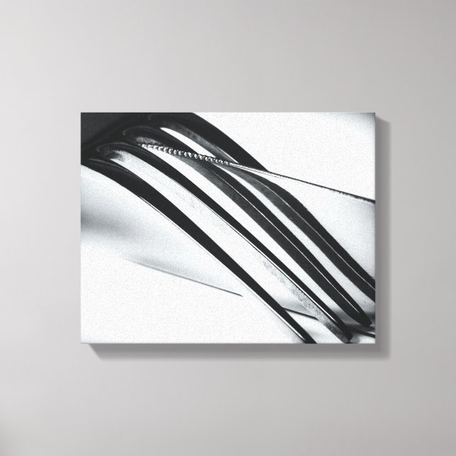 Impressão Em Tela Faca e Fork Modernos (Frente)