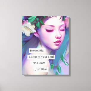 Impressão Em Tela Faça uma citação grande e inspiradora para a filha