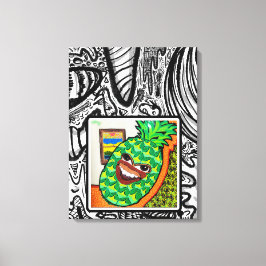 Impressão Em Tela Face de ananás em terapia,