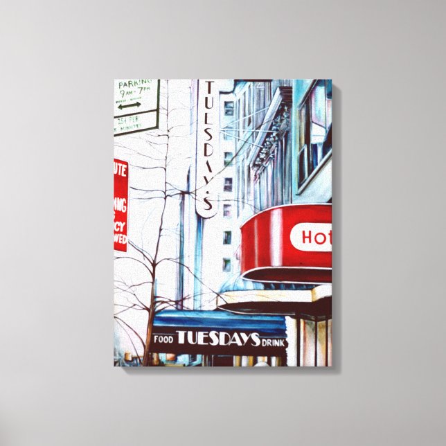 Impressão Em Tela Fácil às terças à noite. Nova Iorque (Frente)