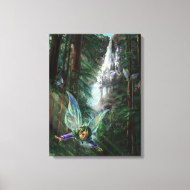 Impressão Em Tela Fada e Castles Fantasy Art