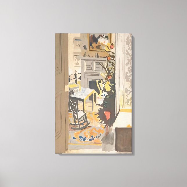 Impressão Em Tela Fairfield Porter - A ÁRVORE DE NATAL 1971 (Frente)