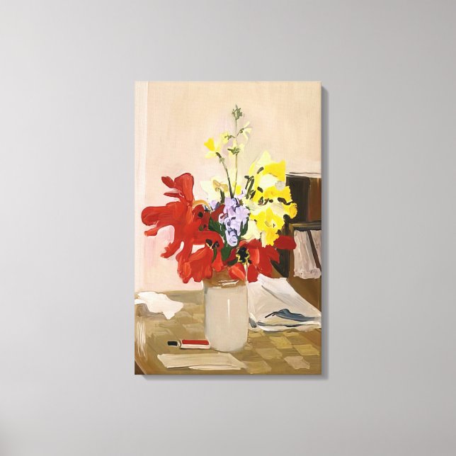 Impressão Em Tela Fairfield Porter - ANEMONE E DAFFODIL 1965 (Frente)