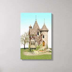 Impressão Em Tela Fairytale Castle Perfect Birthday e Fantasy Gift