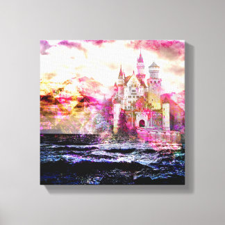 Impressão Em Tela Fairytale Castle Sunrise