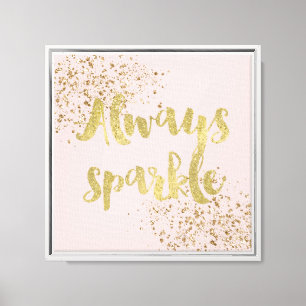 Impressão Em Tela Faísca de Confetti Dourado Cor-de-rosa-claro