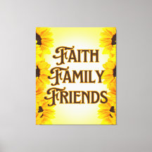Faith Family Amigos Floral Wall Art