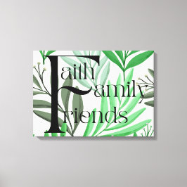 Impressão Em Tela Faith Family Amigos Tropical Floral Wall Art