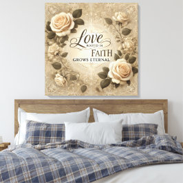 Impressão Em Tela Faith & Love AI art