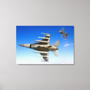 Impressão Em Tela FALCON DE LUTA F-16C 24x36