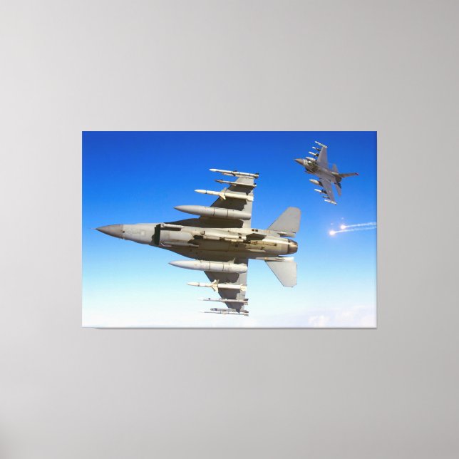 Impressão Em Tela FALCON DE LUTA F-16C 40x60 (Frente)