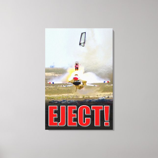 Impressão Em Tela FALCON DE LUTA F-16C - EJETAR! 24 x 36 (Frente)