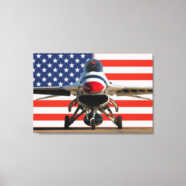Impressão Em Tela FALCON DE LUTA F-16D 24x36 (Frente)