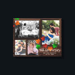 Impressão Em Tela Fall ANNIVERSARY Photo Collage Rustic ADD YEARS<br><div class="desc">Este item pode ser editado para servir QUALQUER OCCASION ____________________________________________________________________________ Esta é uma de muitas Colagem de Fotografias presentes nesta loja. A GAMA DE CHEIOS VIEW AQUI goo.gl/yFrih9 _______________________________________________________________________________ As minhas entradas de fotos permitem diferentes quantidades de fotos ser adicionado de acordo com as suas necessidades. As fotos são redimensionadas...</div>