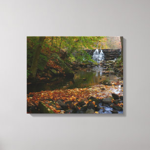 Impressão Em Tela Fall Waterfall e Creek Pennsylvania Nature Photo