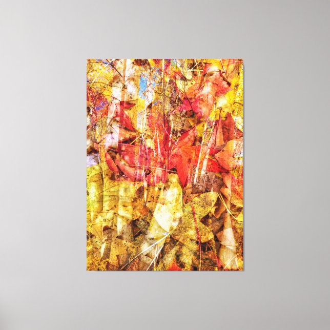 Impressão Em Tela Fallen Deixa Abstrato (Frente)