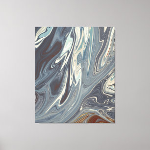 Impressão Em Tela Fallen Waves Art   Melhor pintura abstrato moderna