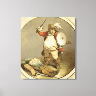 Impressão Em Tela Falstaff com o corpo de Hotspur, c.1786 (óleo