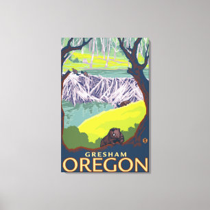 Impressão Em Tela Família Beaver - Gresham, Oregon
