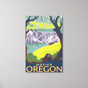Impressão Em Tela Família Beaver - Mosier, Oregon
