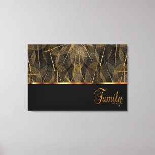 Impressão Em Tela Família é para sempre em Veias de Folha Negra e 