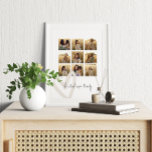 Impressão Em Tela Família multicreme cardíaco elegante na moda<br><div class="desc">Escrito familiar elegante com várias fotos de sorvete,  aniversário natural de coração,  Natal,  presente de decoração de dia de as mães.</div>