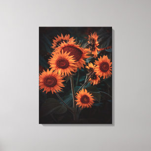 Impressão Em Tela Família Sunflower - Presente Adorável de Aniversár