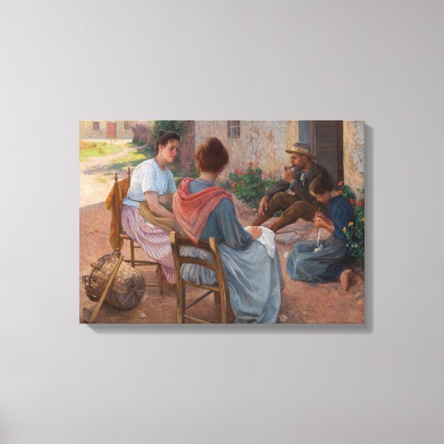 Impressão Em Tela Família tradicional italiana (Vintage Itália) (Frente)